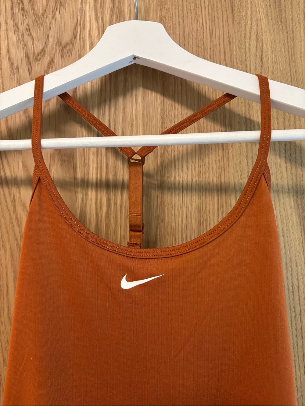 Nike Women's Rust Orange Performance Tank with Racerback - Picture 2 of 5